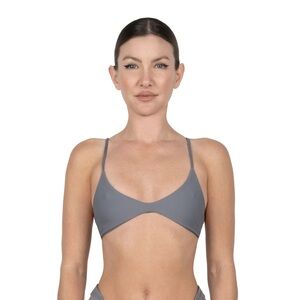 DAVIS ACTIVE Swim Scoop Top Steel